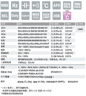 PC710数字万用表|日本三和Ssanwa数字万用表 技术参数 PC710数字万用表|日本三和Ssanwa数字万用表 技术参数